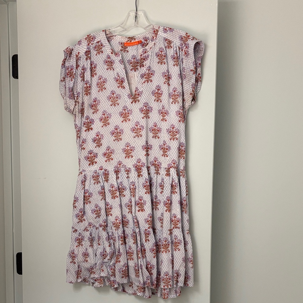 Oliphant Pink and White Floral Dress